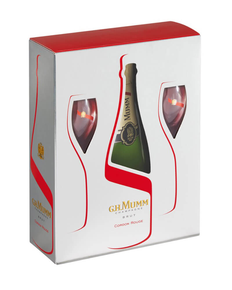 Шампанское Mumm, `Cordon Rouge` Brut AOC 12% + 2 Glass (0,75L)
