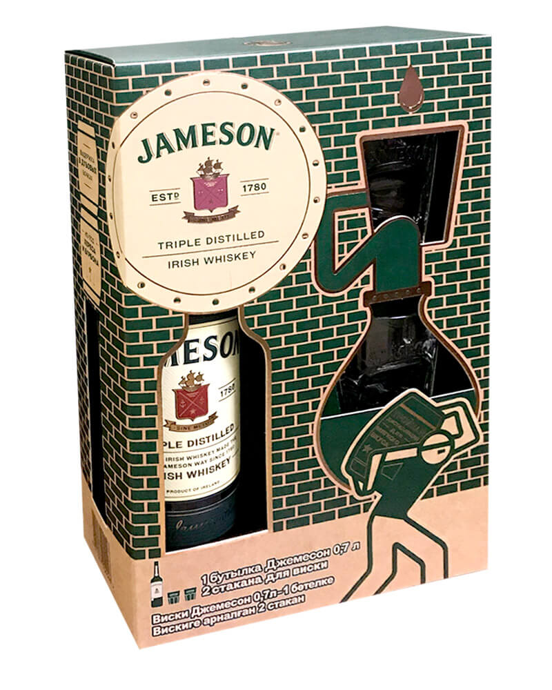 Виски Jameson Irish Whiskey 40% + 2 Glass (0,7L)