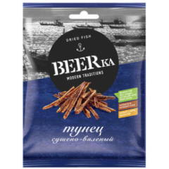 Тунец Beerka сушено-вяленый филе соломка (70 гр)