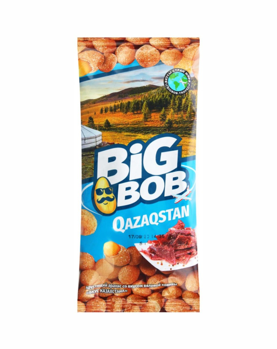 Орехи Big Bob Qazaqstan арахис со вкусом вяленой конины 50 гр