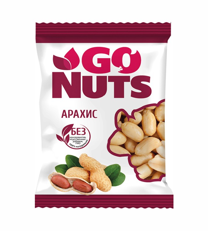 Орехи GоNuts арахис 70 гр