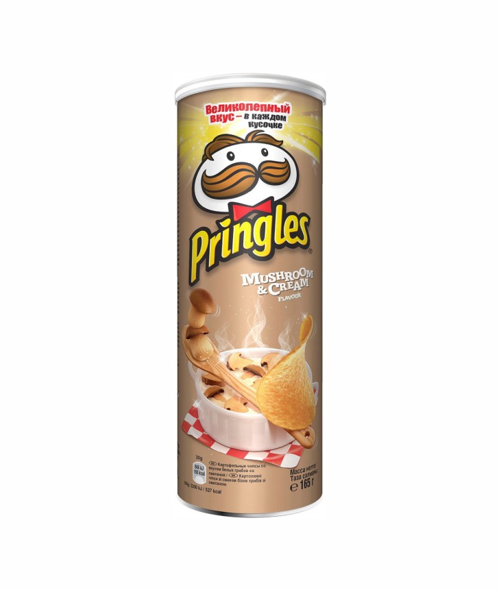 Чипсы Pringles картофельные белые грибы со сметаной 165 гр