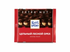 Ritter Sport шоколадная плитка горький, фундук (100 гр)
