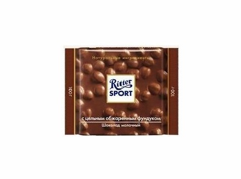 Ritter Sport шоколадная плитка молочный, фундук 100 гр