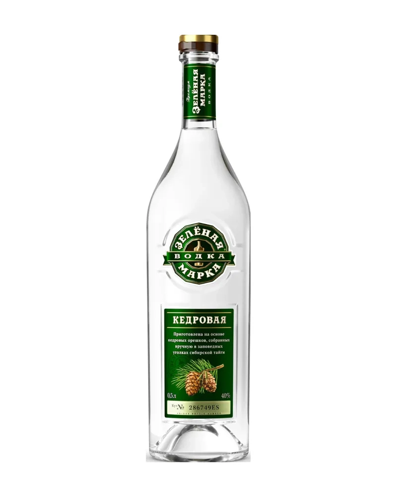 Водка Зеленая марка Кедровая 40% (0,5L)